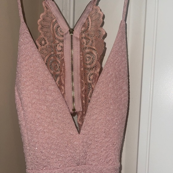 Baby pink sparkly mini dress women’s size XS - Picture 2 of 4